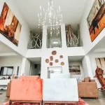 modern glass chandelier
