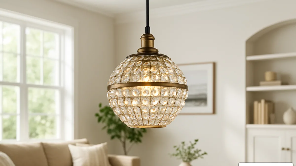 diy crystal pendant light