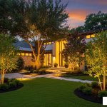 outdoor lighting installation in houston